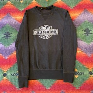HARLEY DAVIDSON SWEATER SIZE SMALL GOOD CONDITION GRAY PULLOVER